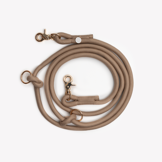 'Sand' - Hands Free Dog Braided Rope Leash