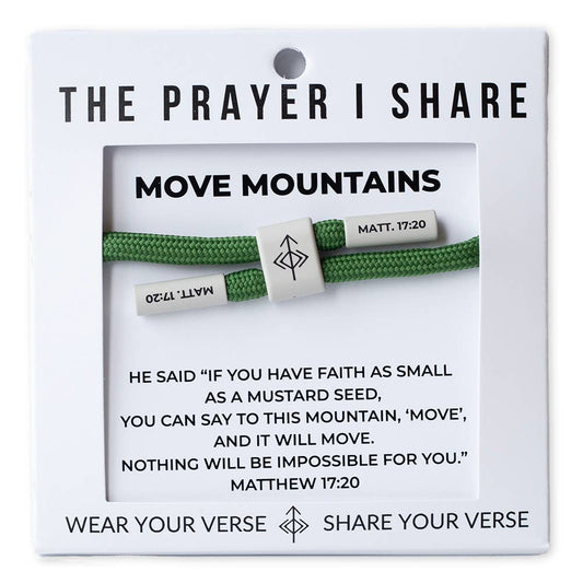 MOVE MOUNTAINS Bracelet, Christian Cord Bracelet