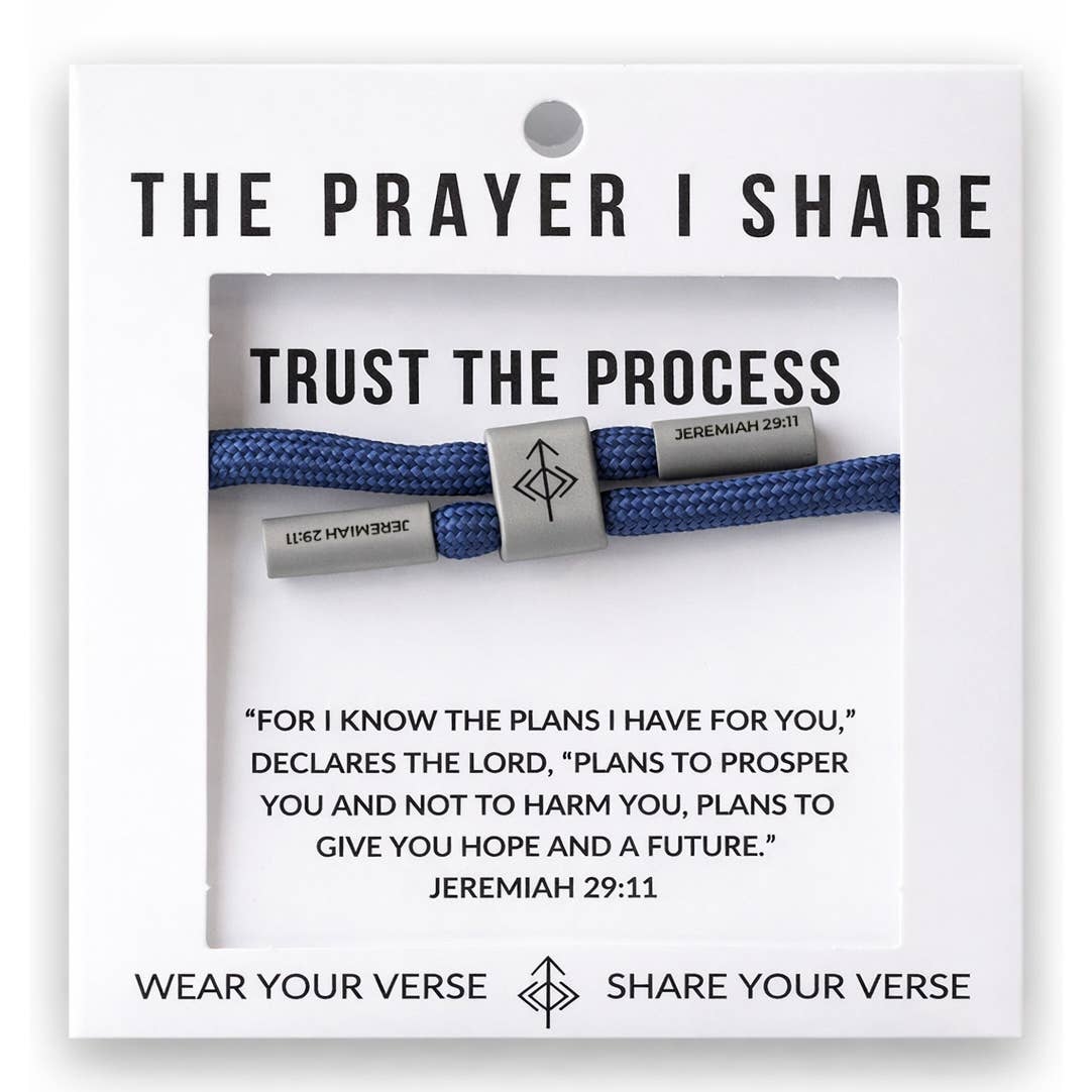 TRUST THE PROCESS, Bible Verse Bracelet, Christian Athletes