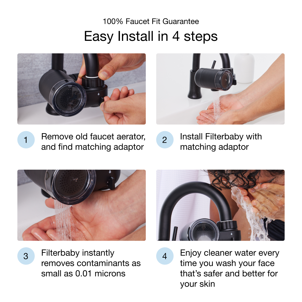 Filterbaby Skincare Faucet Filter 2.0: Chrome