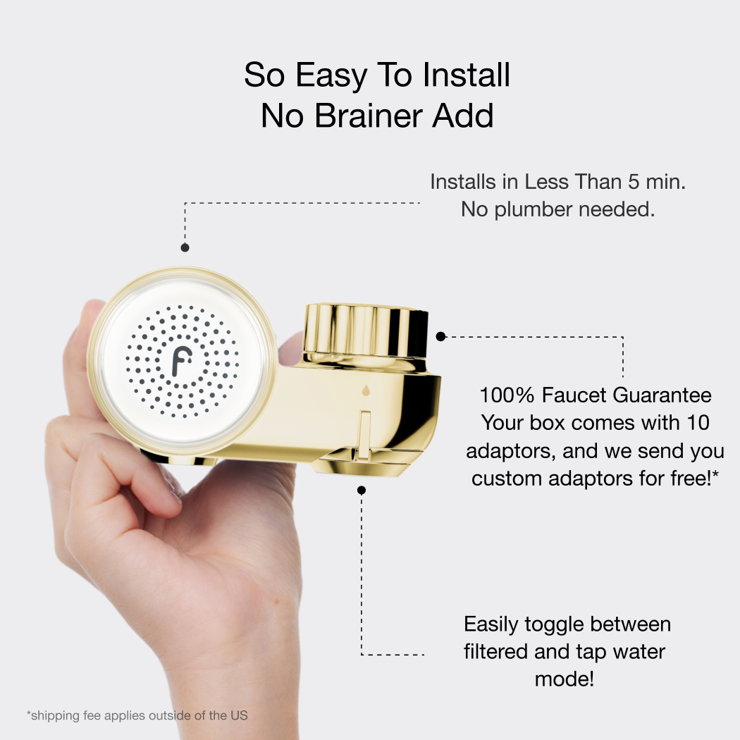Filterbaby Skincare Faucet Filter 2.0: Chrome