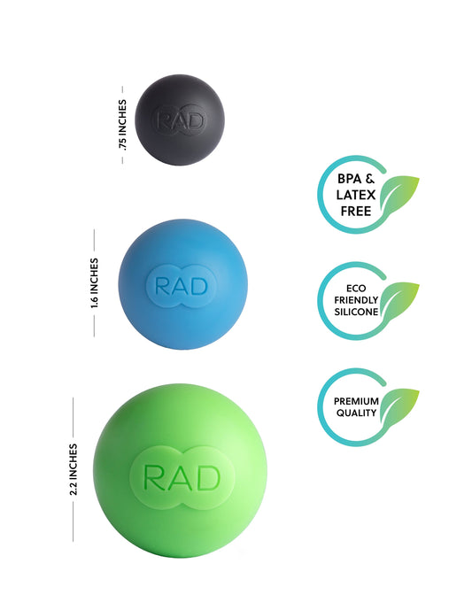 Rounds: Set of 3 Massage Balls for Hands, Feet + Face