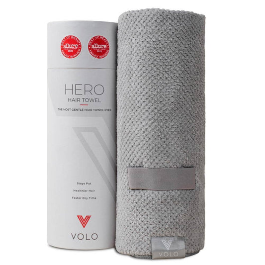 VOLO Hero Hair Towel- Luna Gray Luxe Tube
: Luna Gray