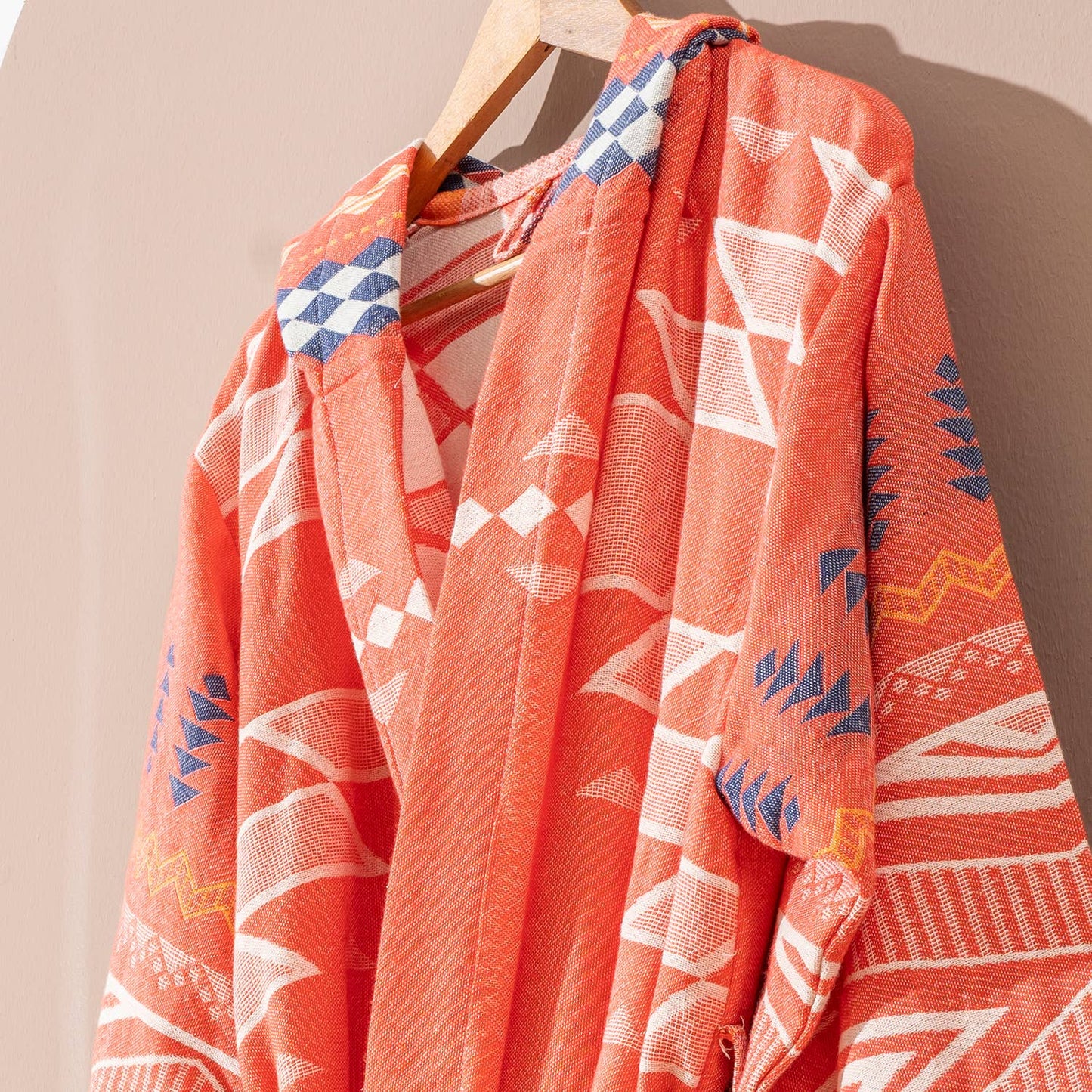 Tribal Bathrobe Turkish Cotton Light Weight Robe Quick-dry: L-XL