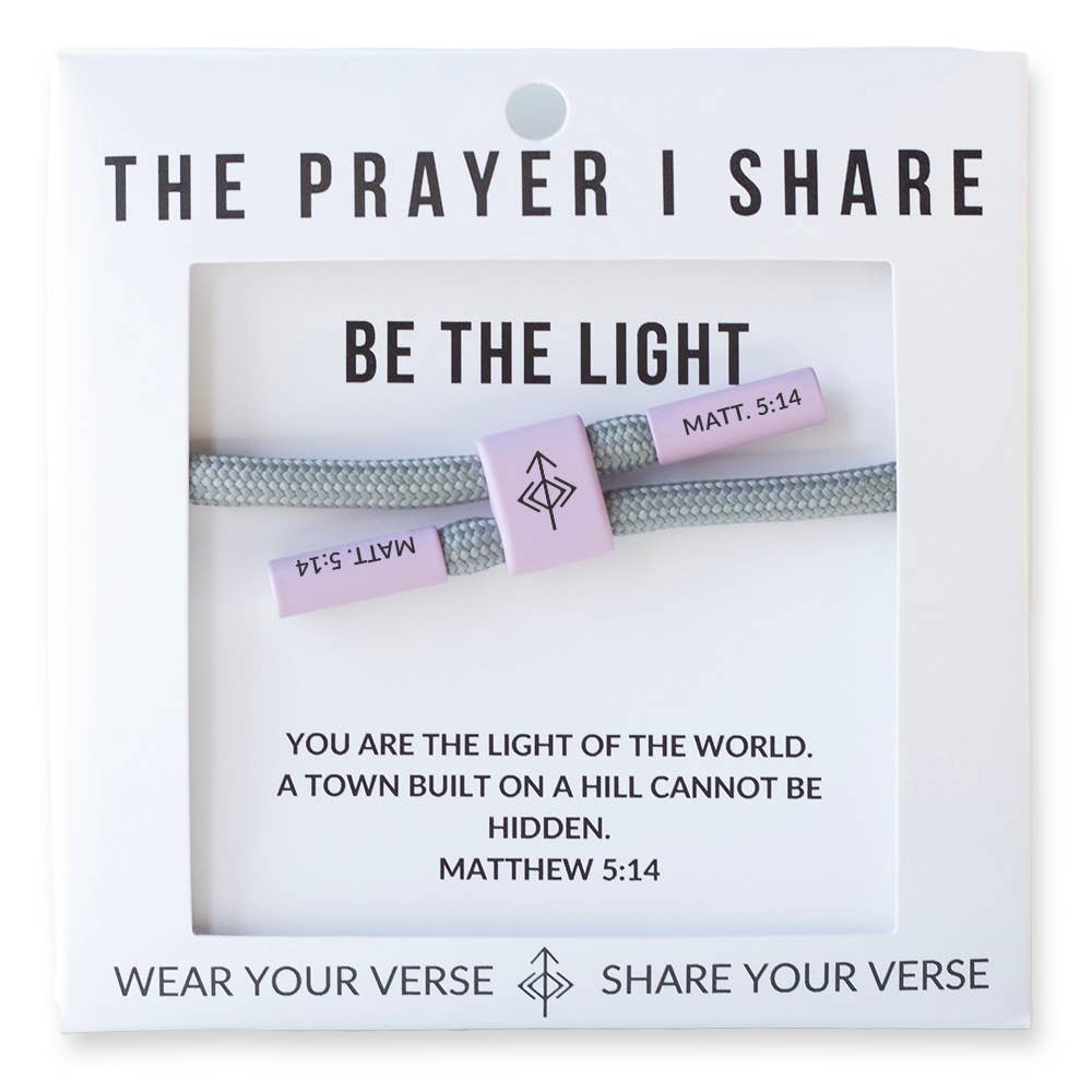 BE THE LIGHT Bracelet, Christian Cord Bracelet