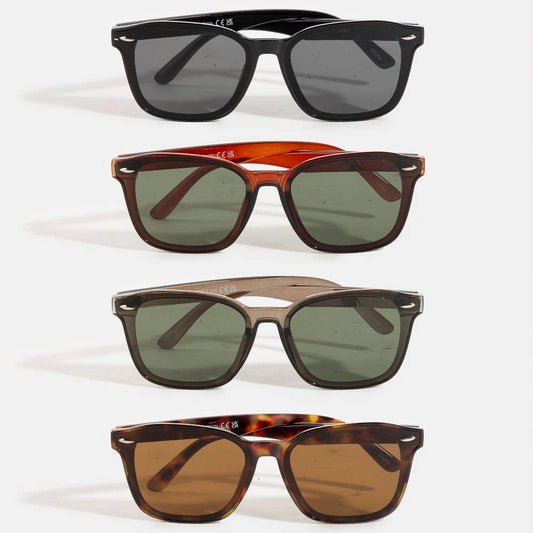 Classic Square Lens Sunglasses Set: ASSORTED