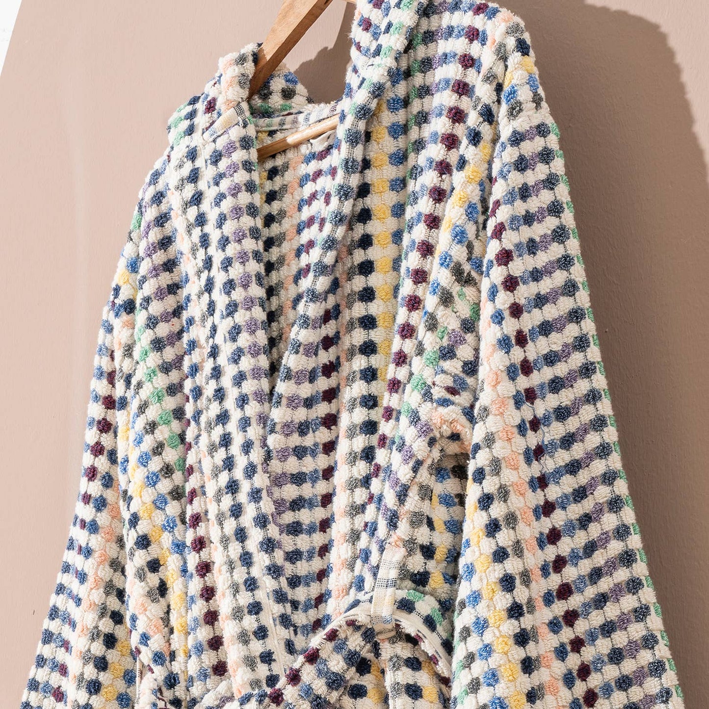Pompom Bathrobe Handloom Turkish Cotton Resort Heavy Luxury: L-XL