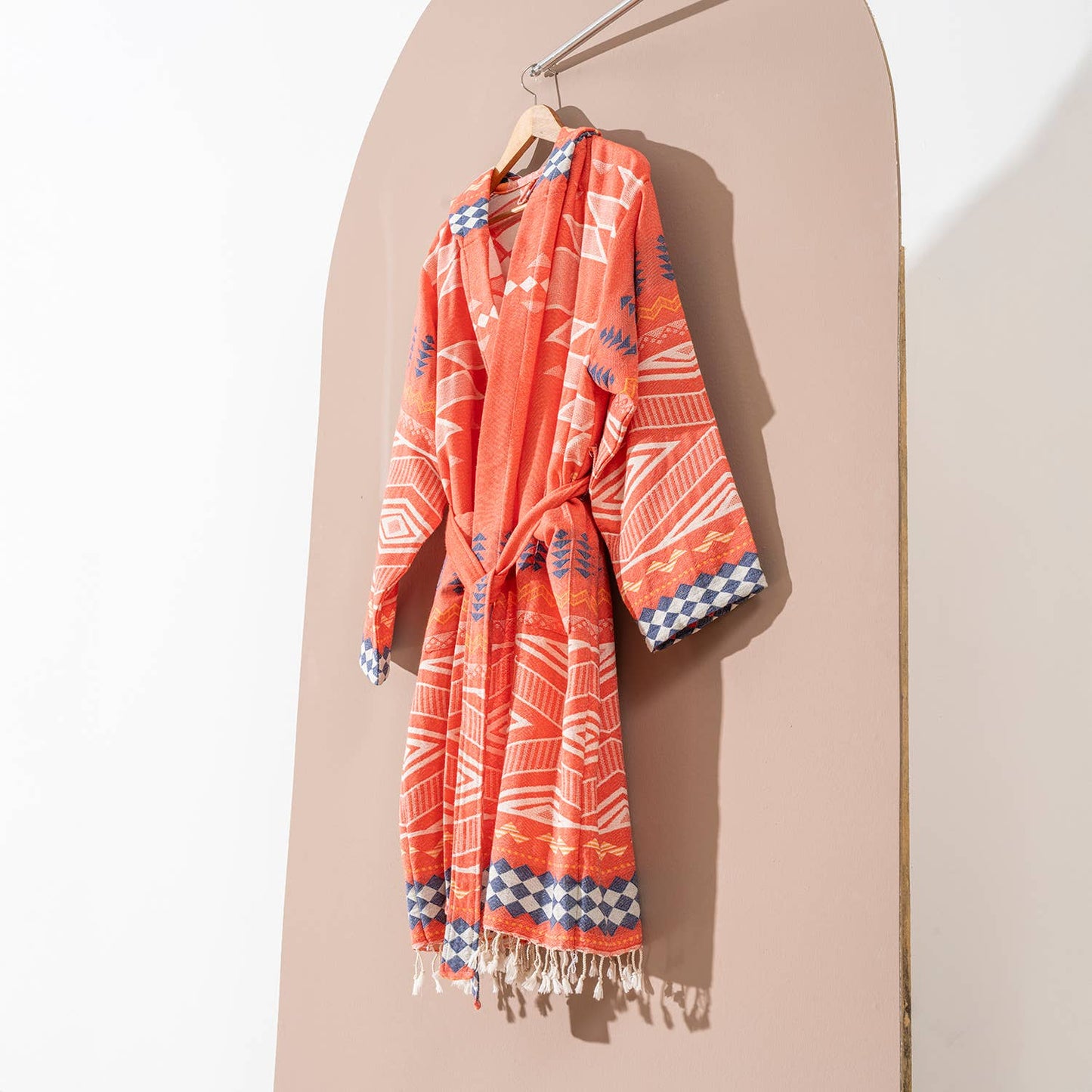Tribal Bathrobe Turkish Cotton Light Weight Robe Quick-dry: L-XL