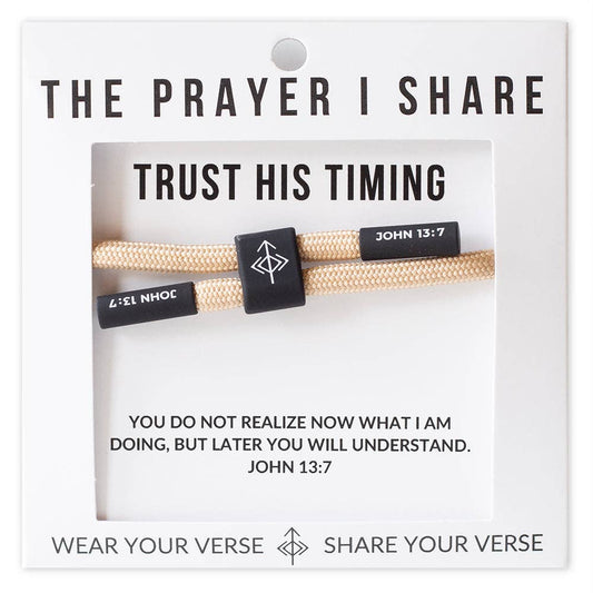 TRUST HIS TIMING Christian Cord Bracelet | Father's Day