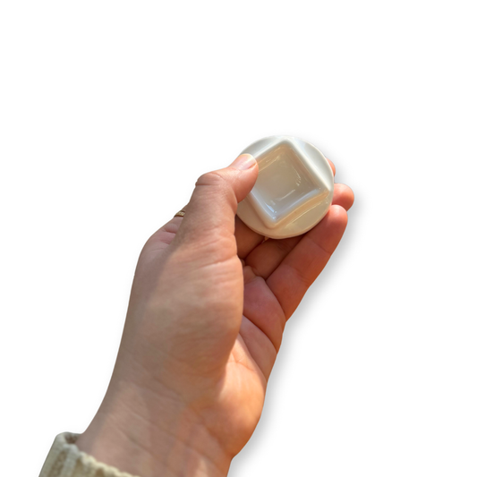 Box Breathing Tile – Small Guided Breathing Aid: White