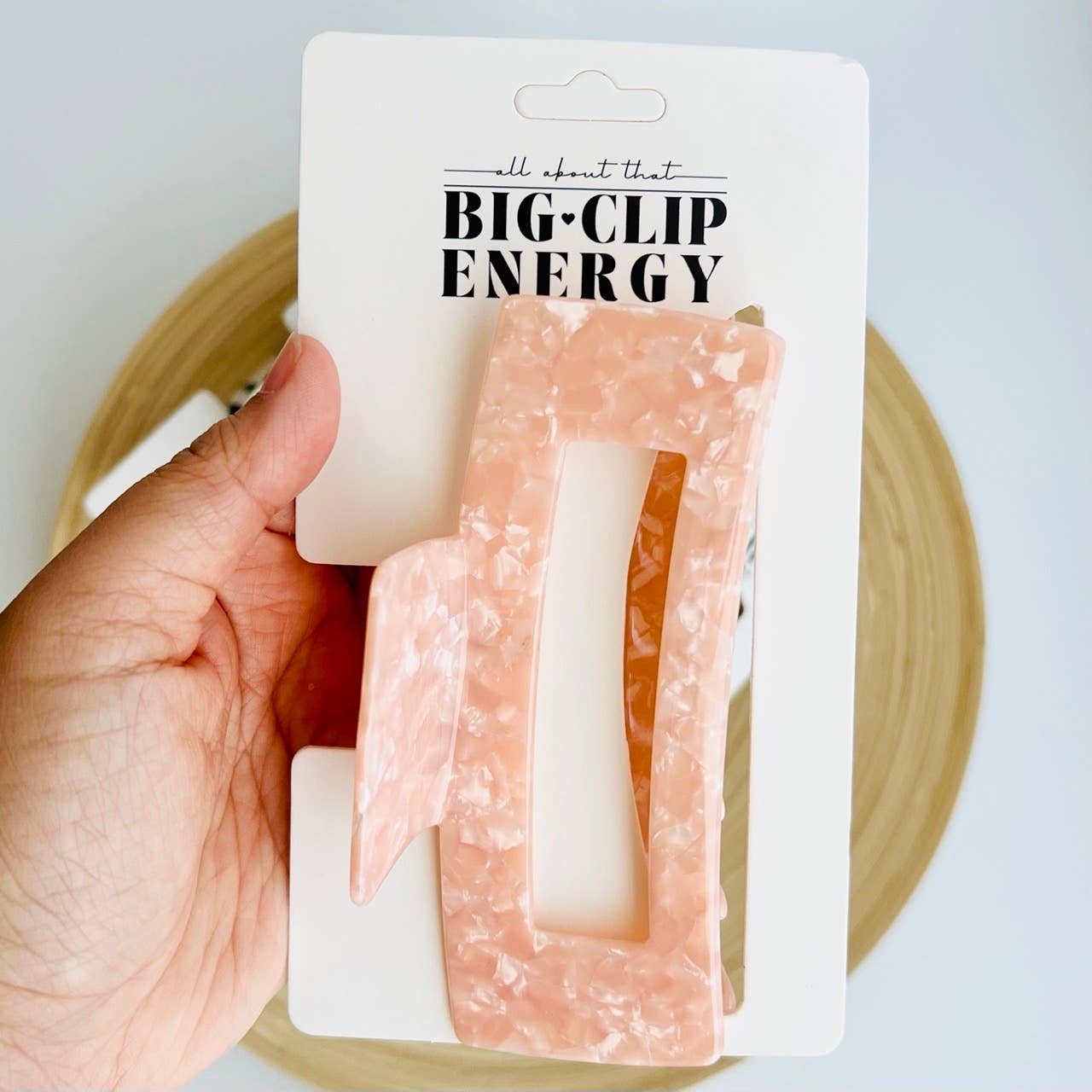 XXL Claw Clip | Big Clip Energy | Funny Thick Hair Claw Clip: Black & White / XXL (5")