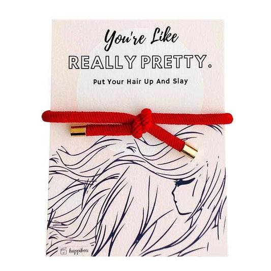 Really Pretty Single Hair Tie: Red