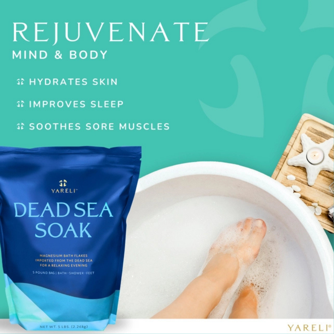 Unscented Dead Sea Magnesium Bath Soak –Gentle Muscle Relief