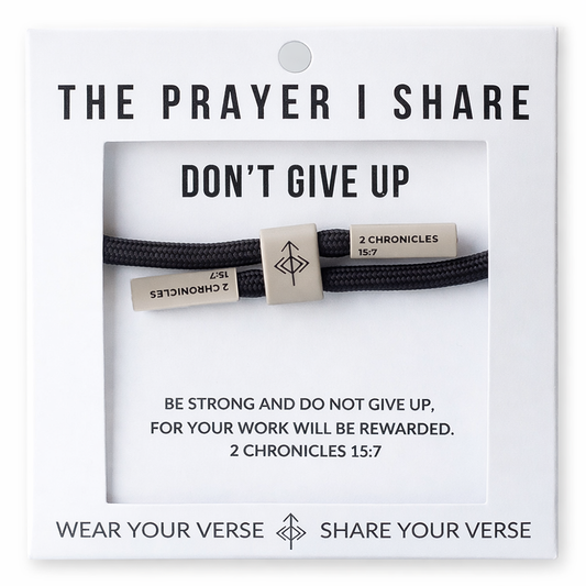 DON'T GIVE UP  Bracelet, Christian Cord Bracelet