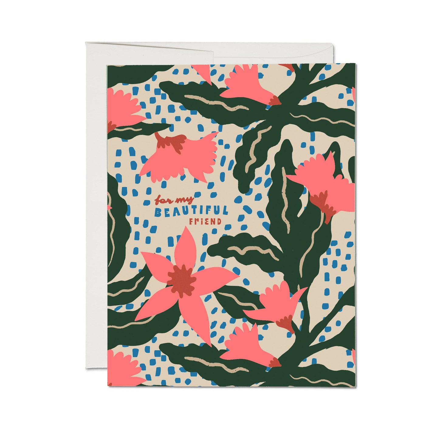 Pink Azalea greeting card: Single