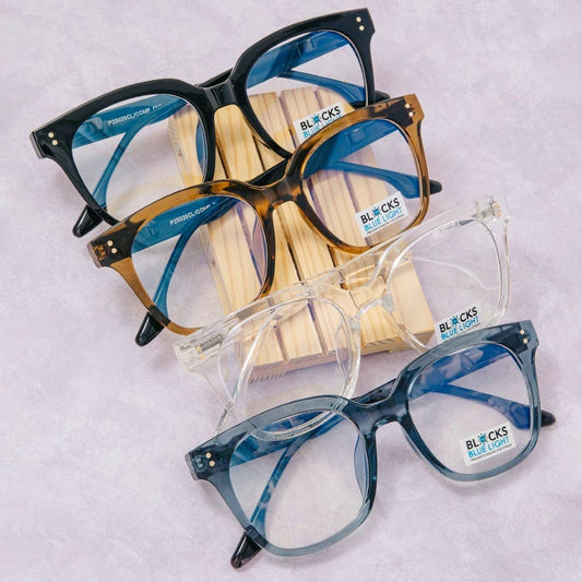 Gradient Frame Blue Light Filter Glasses Set: ASSORTED