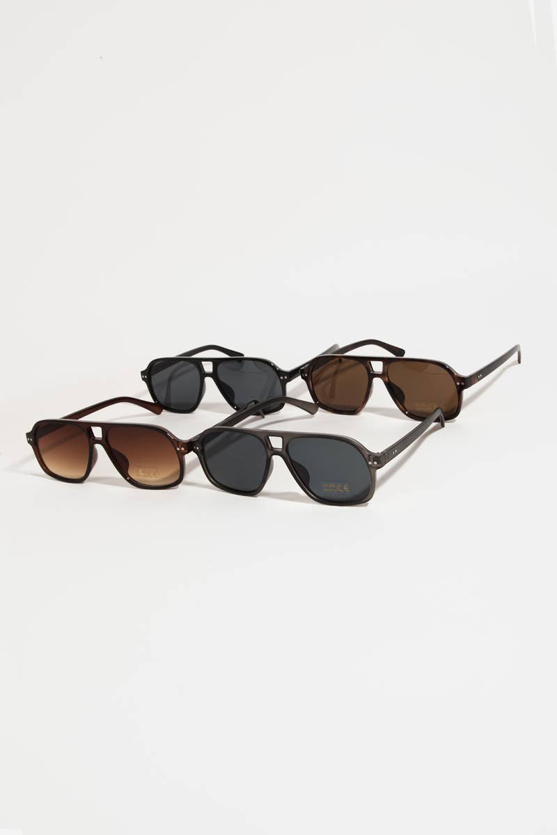 Plastic Aviator Frame Sunglasses: Assorted