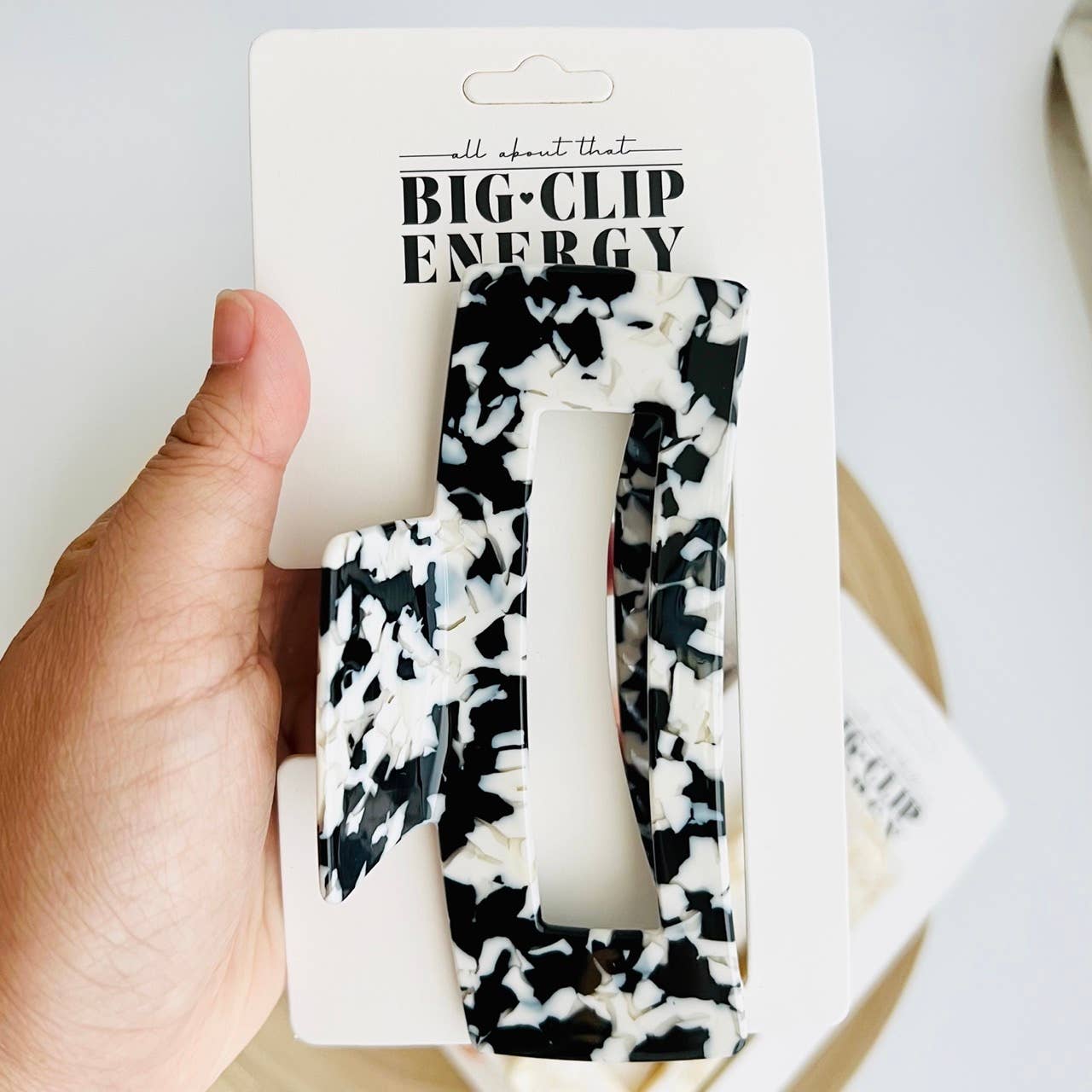 XXL Claw Clip | Big Clip Energy | Funny Thick Hair Claw Clip: Brown Tortoise / XXL (5")