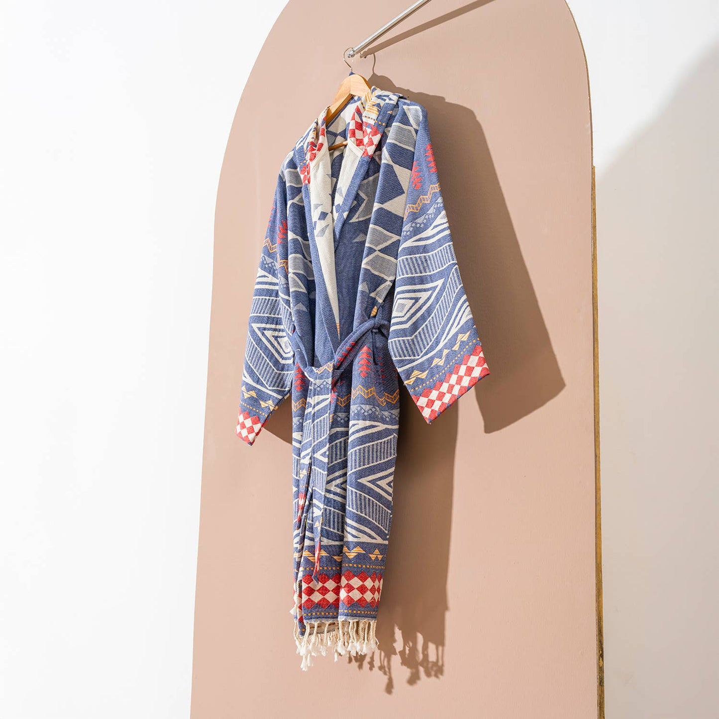 Tribal Bathrobe Turkish Cotton Light Weight Robe Quick-dry: L-XL