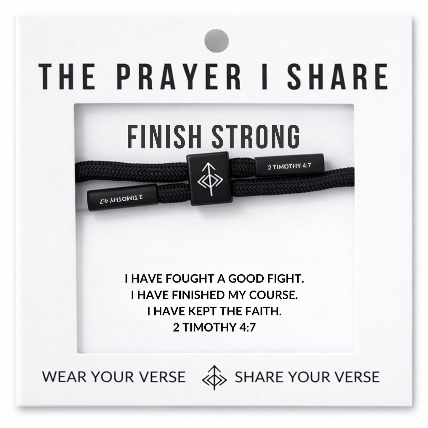 FINISH STRONG, Christian Cord Verse Bracelet