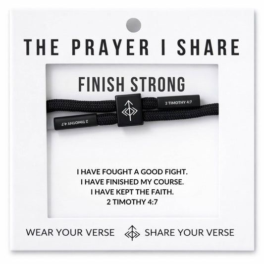FINISH STRONG, Christian Cord Verse Bracelet
